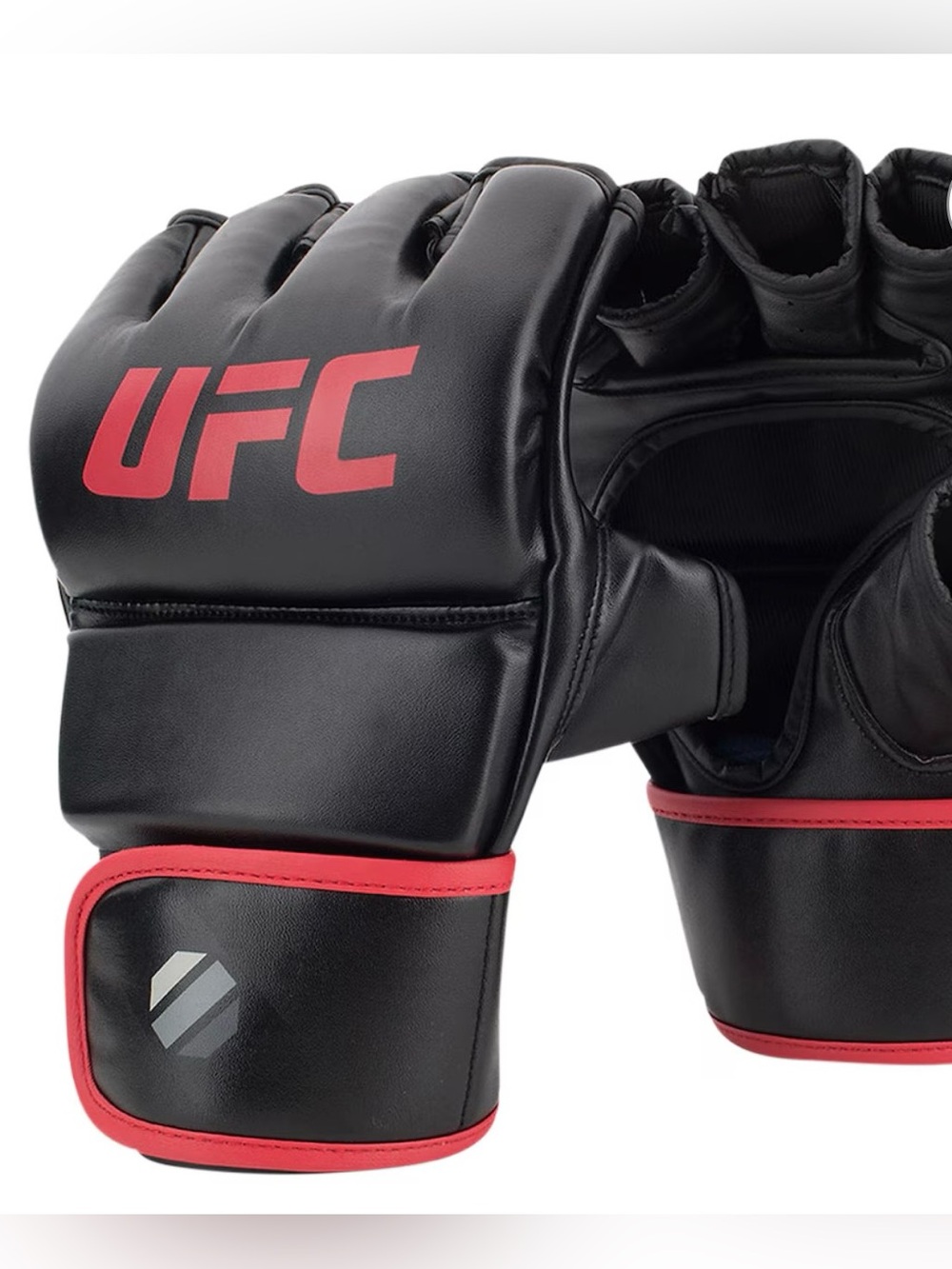 UFC contender Black with Red Trim Open-Finger MMA Gloves UFC Contender 5 oz